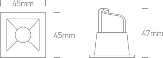 50102B LED 2W WW 30deg IP20 700mA DIMMABLE - One Light shop