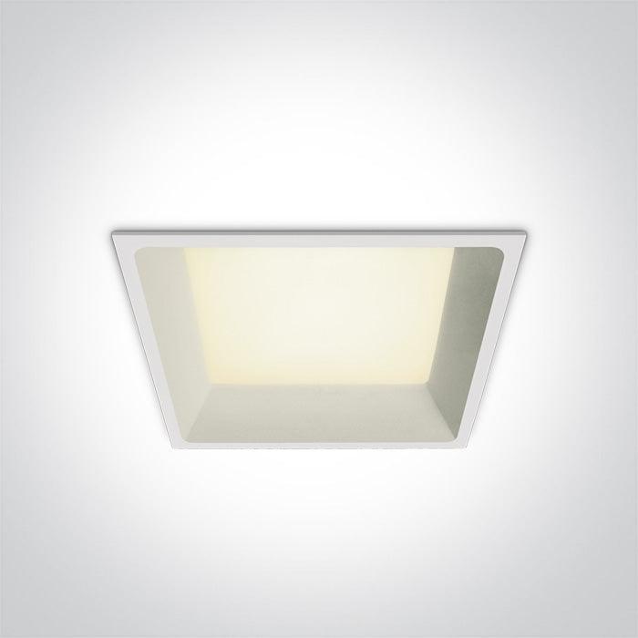 50122D/W WHITE LED 22w CW IP20 230V DARK LIGHT - One Light shop