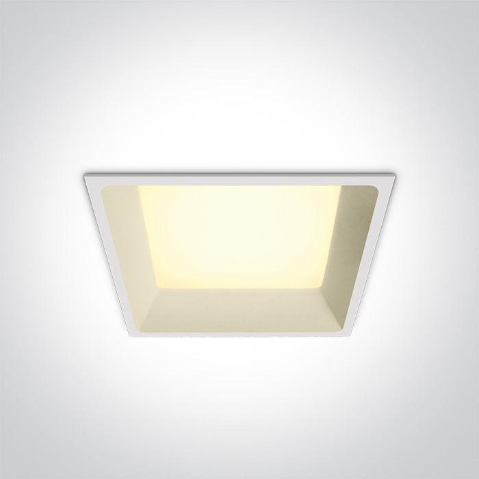 50122D/W WHITE LED 22w CW IP20 230V DARK LIGHT - One Light shop