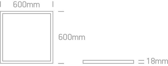 50148PE/W/W WHITE LED 48W WW 60x60cm RECESSED PANEL 120deg IP20 1200mA - One Light shop