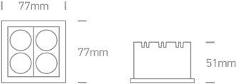 50406C LED 10W WW IP20 230V DARK LIGHT - One Light shop