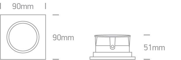 51105D5/W WHITE DARK LIGHT ADJUSTABLE GU10 50W - One Light shop