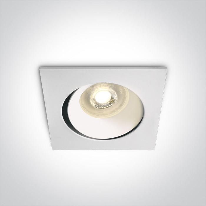 51105D7/W WHITE ADJUSTABLE GU10 50W - One Light shop