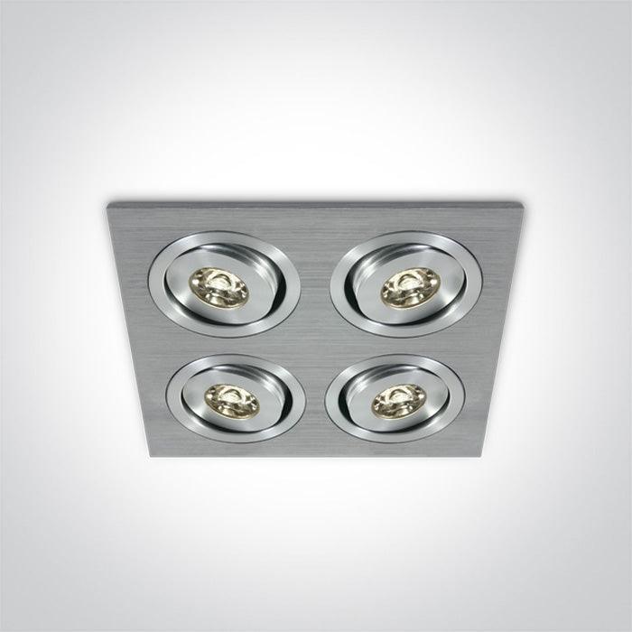 51401AL/D/15 ALUMINIUM LED DAYL 4x1w 15d - One Light shop