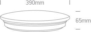 62026B/W WHITE LED PLAFO 24w WW IP20 230v - One Light shop