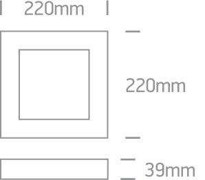 62122F PLAFO LED 22w WW IP40 230v - One Light shop