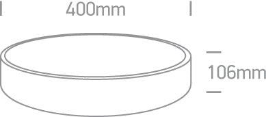 62125D/W WHITE PLAFO LED 25W IP20 230V - One Light shop
