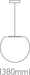 63028 GROUND/PENDANT BALL 38cm E27 15W IP54 - One Light shop