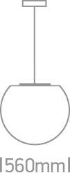 63028B GROUND/PENDANT BALL 56cm E27 30W IP54 - One Light shop