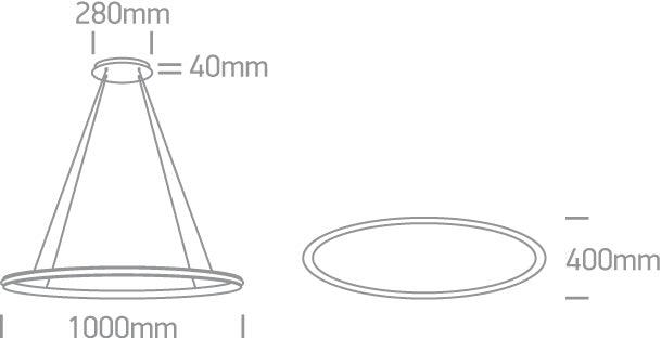 63046/W WHITE LED OVAL 25W WW IP20 230V - One Light shop