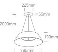 63058A LED PENDANT 80W WW IP20 230V - One Light shop