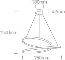 63068A/BS BRASS PENDANT LED 40W WW IP20 230V - One Light shop