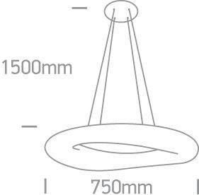 63110C/W WHITE PENDANT LED 80W WW IP20 230V - One Light shop