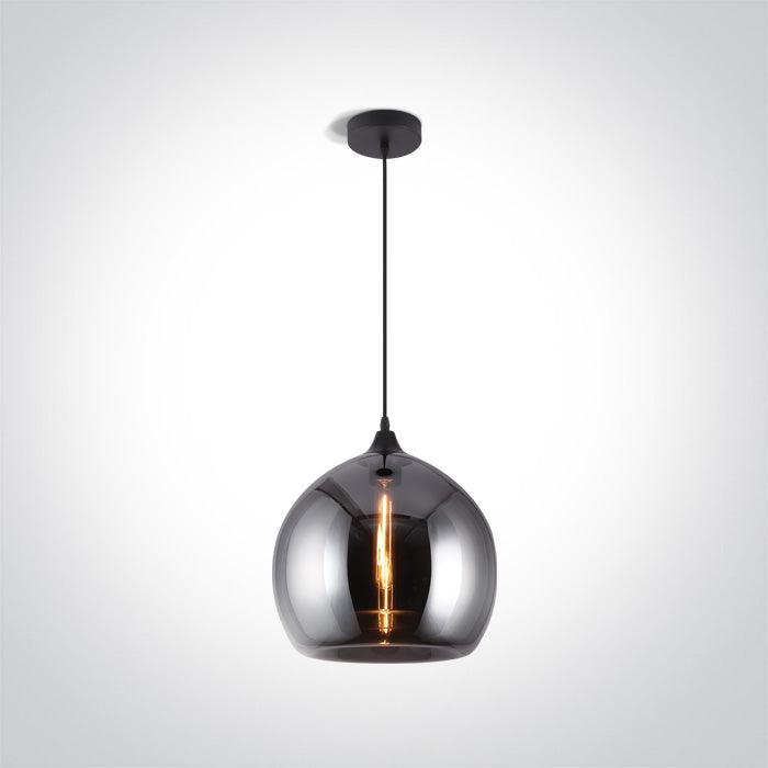 63136/DC DARK CHROME PENDANT 12W E27 - One Light shop