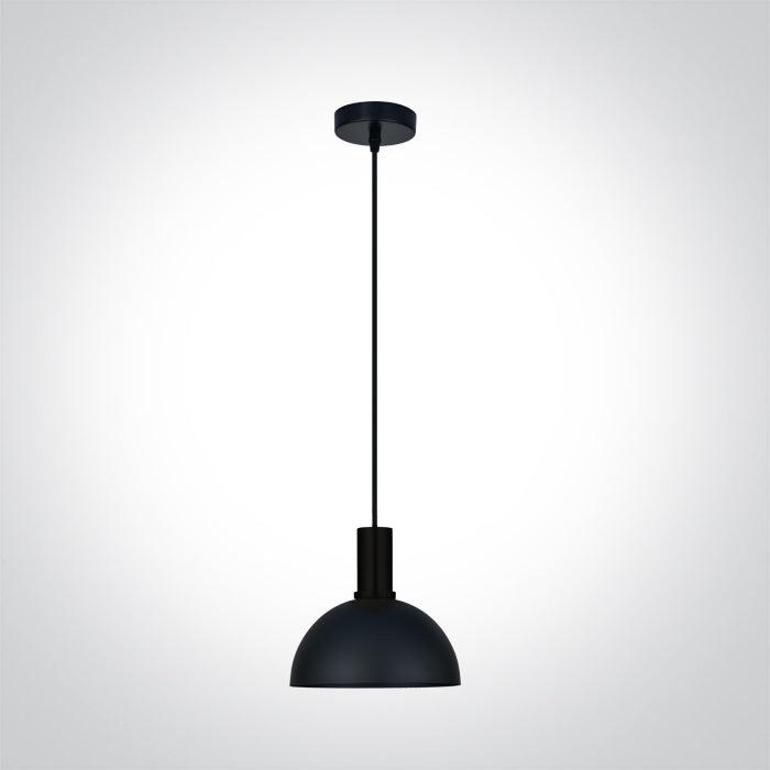 63140/B BLACK WITH BLACK SHADE 10W E27 - One Light shop