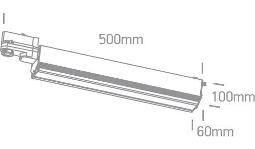 65026T LED 40W LINEAR TRACK LIGHT ADJUSTABLE 230V - One Light shop