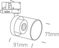 65105GT POLYCARBONATE 10w GU10 TRACK SPOT 100-240V - One Light shop