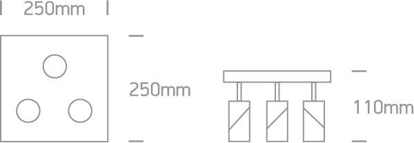 65305B/MC BRUSHED CHROME 3xG9 SPOT - One Light shop