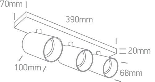 65305N GU10 3x10W DARK LIGHT - One Light shop