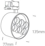 65656DT LED 36W TRACK SPOT WW IP20 230V DARK LIGHT - One Light shop