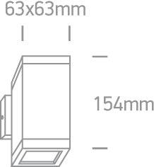 67130A WALL OUTDOOR CYLINDER 2xGU10 35w IP54 - One Light shop