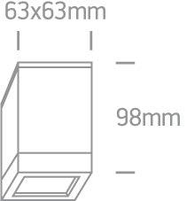 67130D OUTDOOR CUBE SQUARE CEIL GU10 35w IP54 - One Light shop