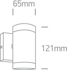 67130E OUTDOOR CYLINDER WALL GU10 35w IP54 - One Light shop