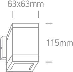 67130F OUTDOOR CUBES WALL GU10 35w IP54 - One Light shop