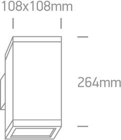 67132A OUTDOOR WALL CUBES 2xPAR30 IP54 - One Light shop