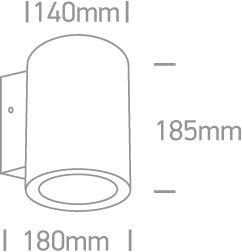 67138EL/AN ANTHRACITE COB LED 20W IP65 230V DIMMABLE - One Light shop