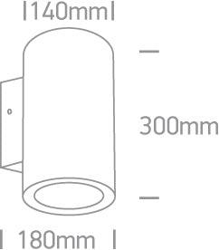 67138L/AN ANTHRACITE COB LED 2x20W IP65 230V DIMMABLE - One Light shop