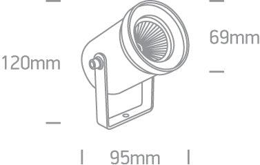 67196A/AN/W ANTHRACITE GARDEN SPOT LED 3W WW 35deg IP65 100-240V - One Light shop