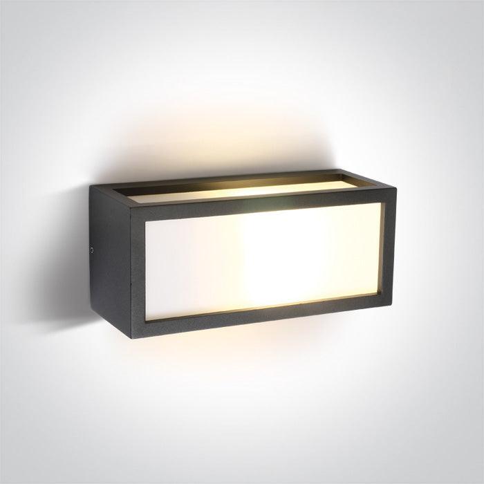 67328 OUTDOOR SQUARE DIE E27 20W WALL LIGHT IP54 - One Light shop