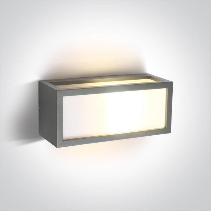 67328 OUTDOOR SQUARE DIE E27 20W WALL LIGHT IP54 - One Light shop