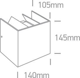 67340A WALL LED 2x3w WW IP54 230V - One Light shop