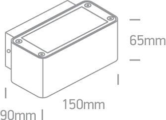 67342/G/W GREY LED 4x3w CREE WW IP54 230v - One Light shop