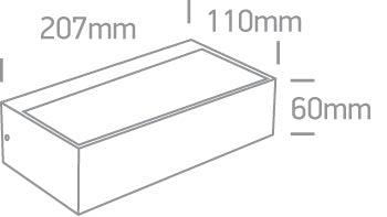 67362C LED WALL LIGHT 2x4,5W WW IP54 230v - One Light shop