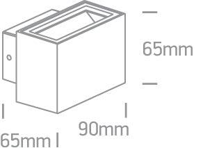 67374 LED WALL LIGHT 2x3W WW IP54 230v - One Light shop