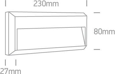 67388C LED WALL LIGHT 2W WW DARK LIGHT IP65 230V - One Light shop