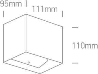 67398C WALL LED 2x3W WW IP54 DARK LIGHT 100-240V - One Light shop