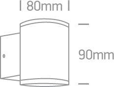 67400A OUTDOOR WALL DIE WALL GU10 35W IP54 - One Light shop