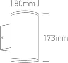 67400B OUTDOOR WALL DIE LIGHT GU10 2x35W IP54 - One Light shop