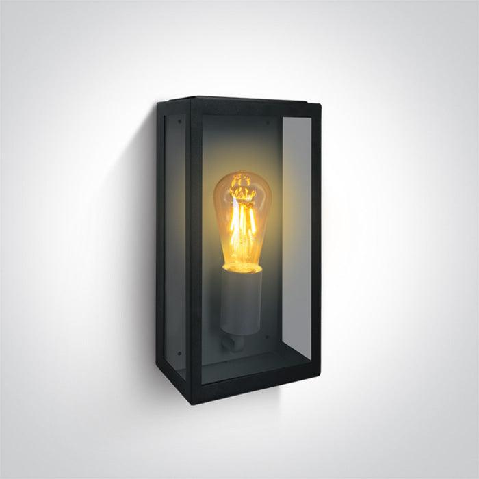 67406A/B BLACK WALL LIGHT 40W E27 IP43 - One Light shop