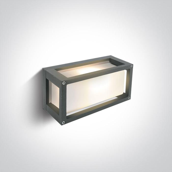 67420L/G/W GREY LED 7W WALL LIGHT WW IP54 230V - One Light shop