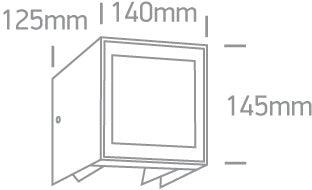 67440A/AN/W ANTHRACITE WALL LED 11W WW IP54 230V - One Light shop