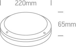 67442 LED PLAFO 10W WW IP54 230V - One Light shop