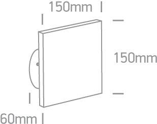 67450A WALL LED 7W WW IP54 230V DARK LIGHT - One Light shop