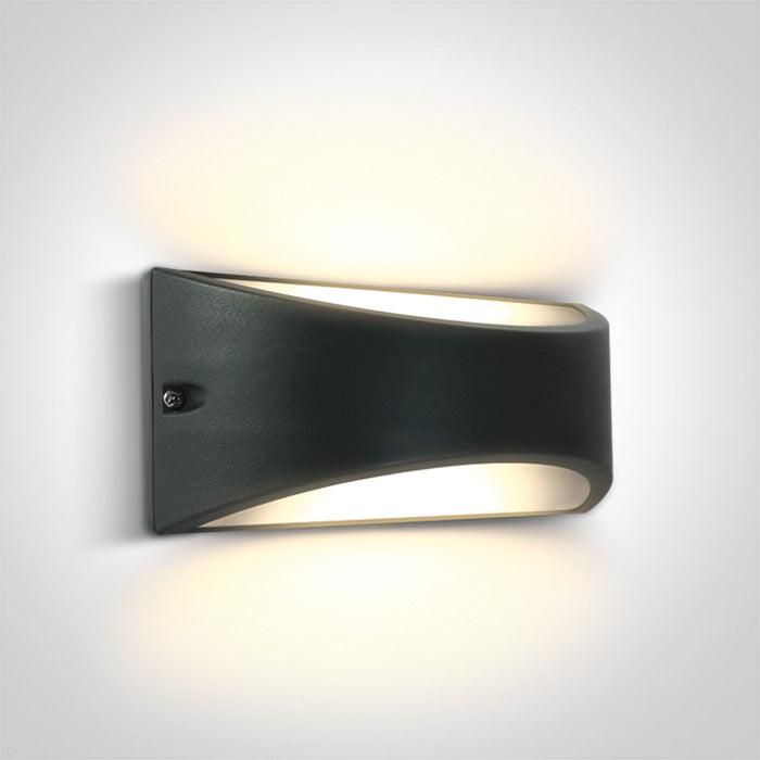 67474/AN/W ANTHRACITE LED WALL LIGHT 10W WW IP54 230V - One Light shop