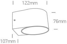 67480A/AN/W ANTHRACITE COB LED 6W WW IP65 230V - One Light shop