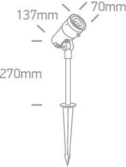 67482/AN/W ANTHRACITE LED ZOOMABLE 20-60deg 11W WW IP65 100-240V - One Light shop